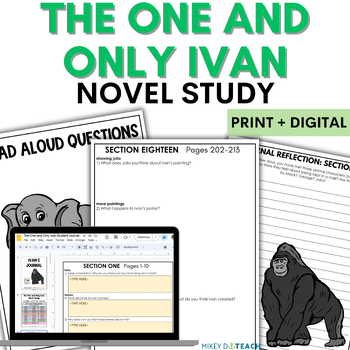 The One and Only Ivan Novel Study & Workbook - The SuperHERO Teacher