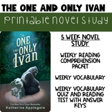 The One and Only Ivan Novel Study Printable