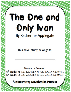 Preview of The One and Only Ivan Novel Study / Full Answer Key