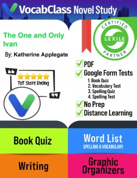 Preview of The One and Only Ivan Novel Study Guide | PDF | Lexile | Google Forms