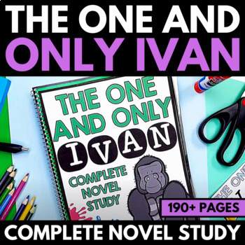 Preview of The One and Only Ivan Novel Study Unit - Comprehension Questions - Vocabulary