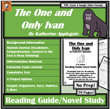 Preview of The One and Only Ivan | Reading Guide | Book / Literature Novel Study |FULL