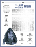 THE ONE AND ONLY IVAN Novel Study Word Search Puzzle Works