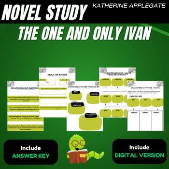Preview of The One and Only Ivan by Katherine Applegate Complete Novel Study Unit