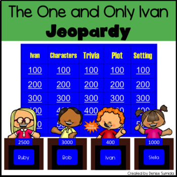 Preview of The One and Only Ivan by Katherine Applegate Jeopardy