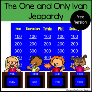 Preview of The One and Only Ivan by Katherine Applegate Jeopardy - Free Version
