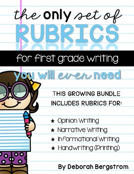 Preview of The Only Set of First Grade Writing Rubrics You'll Ever Need