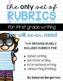 The Only Set of First Grade Writing Rubrics You'll Ever Need