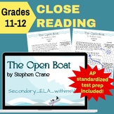 The Open Boat Close Reading & AP Lit Style Assessments