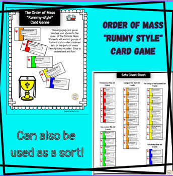 Preview of The Order of Mass "Rummy Style" Card Game and Sort