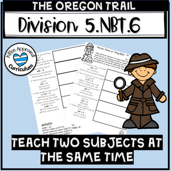 Preview of The Oregon Trail Fun Activities 5th Grade Division 5.NBT.6