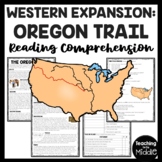 The Oregon Trail Reading Comprehension Worksheet Westward 