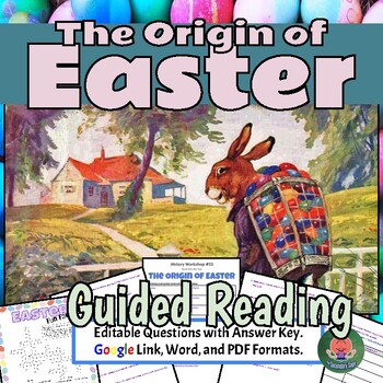 Preview of The Origin of Easter No Prep Lesson and Crossword Puzzle