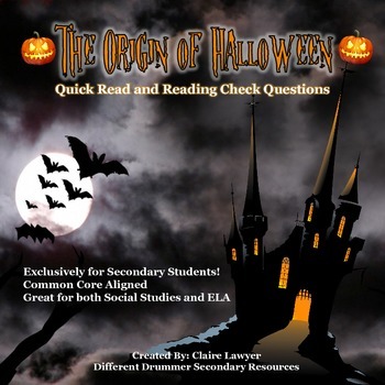 The Origin of Halloween Informational Text and Reading Check Questions