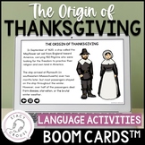 Thanksgiving Speech Therapy Language Activities for Older 