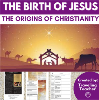 Preview of The Origins of Christianity: The Birth of Jesus: Reading Passages + Activities