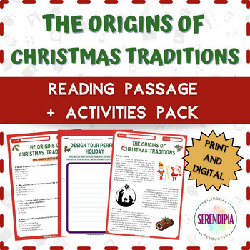 Preview of The Origins of Christmas Traditions | READING PASSAGE+ACTIVITIES | Middle School