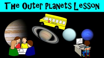 Preview of The Outer Planets No Prep Lesson with Power Point, Worksheet, and Pluto Debate
