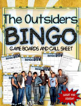 Preview of The Outsiders Bingo: Instructions, Game Boards, and Call Sheets