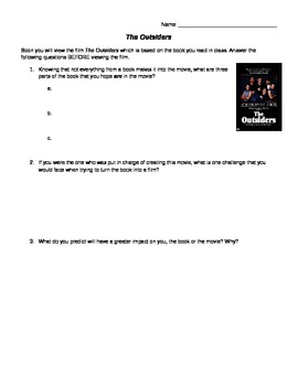 compare and contrast the outsiders movie and book assignment