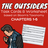 The Outsiders Ch. 1-6 Bloom's Taxonomy Task Cards and Worksheet
