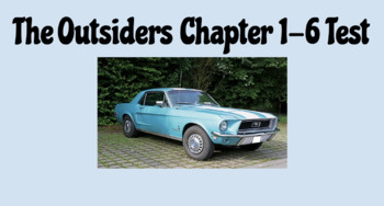 Preview of The Outsiders Chapter 1-6 Test 