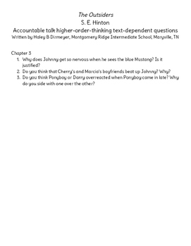 the outsiders discussion questions chapter 3