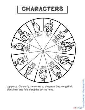 The Outsiders: Character Wheel Interactive Notebook Activity