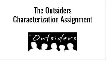 Preview of The Outsiders Characterization (S.T.E.A.L Method) Activity
