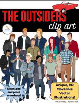 Preview of The Outsiders Clip Art Collection (Novel Study)