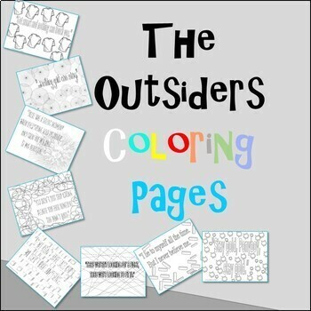 Preview of The Outsiders Coloring Pages: Mini Posters digital activity