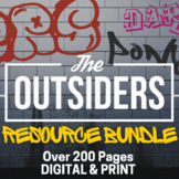 The Outsiders Novel Study BUNDLE - Over 200 Pages - Print 