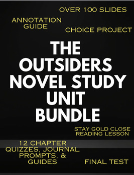 Preview of The Outsiders Complete Bundle -- Unit Plan.