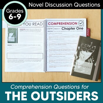 Preview of The Outsiders Comprehension Questions & Discussion Guide Novel Study