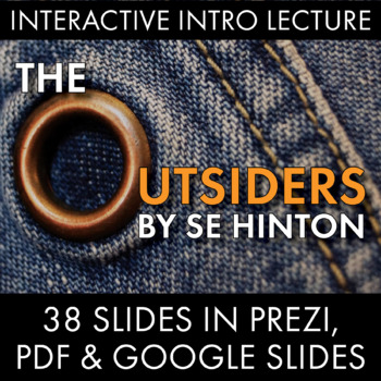 Preview of Outsiders Introductory Lecture, S.E. Hinton The Outsiders, Prezi & Google Slides