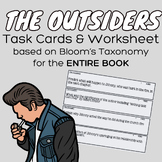 The Outsiders Entire Book Bloom's Taxonomy Task Cards and 