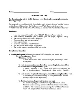 the outsiders 5 paragraph essay