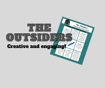 Preview of The Outsiders Final Project Choice Board