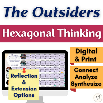 Preview of The Outsiders by S.E. Hinton Hexagonal Thinking Activity for Middle School ELA
