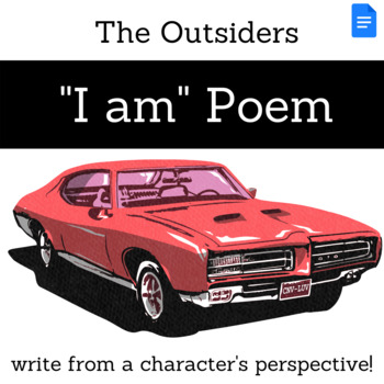 Preview of The Outsiders: "I Am" Poem Activity