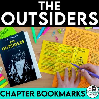 Preview of Outsiders Interactive Bookmarks: Reading Questions, Literary Analysis, Vocab