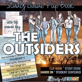 Preview of The Outsiders Novel Study Literature Guide Flip Book