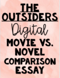 The Outsiders Movie vs. Novel Comparison Essay (DIGITAL)