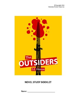 Preview of The Outsiders NOVEL STUDY BOOKLET