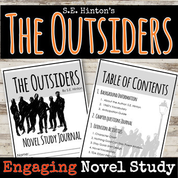 Preview of The Outsiders Novel Companion Student ELA Workbook Digital or Print Lit. Study