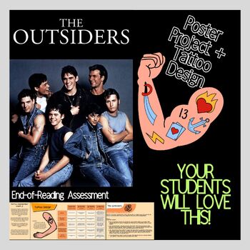 Preview of The Outsiders Novel Project (WANTED Poster + Tattoo Design)