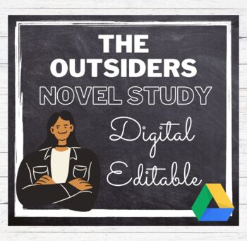 Preview of The Outsiders Novel Study Common Core Aligned: Digital or Paper : Distance Learn