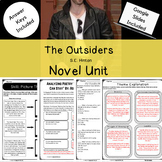 The Outsiders Novel Unit - Multiple Choice, Short Answer, 