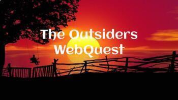 Preview of The Outsiders Pre-Reading 1960's Webquest