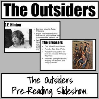 Preview of The Outsiders Pre-Reading Slideshow
